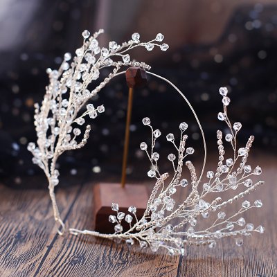 Handmade Silver Rhinestone Chain Headband